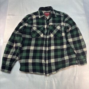 Colman Sherpa Lined Jacket Green‎ Plaid Large